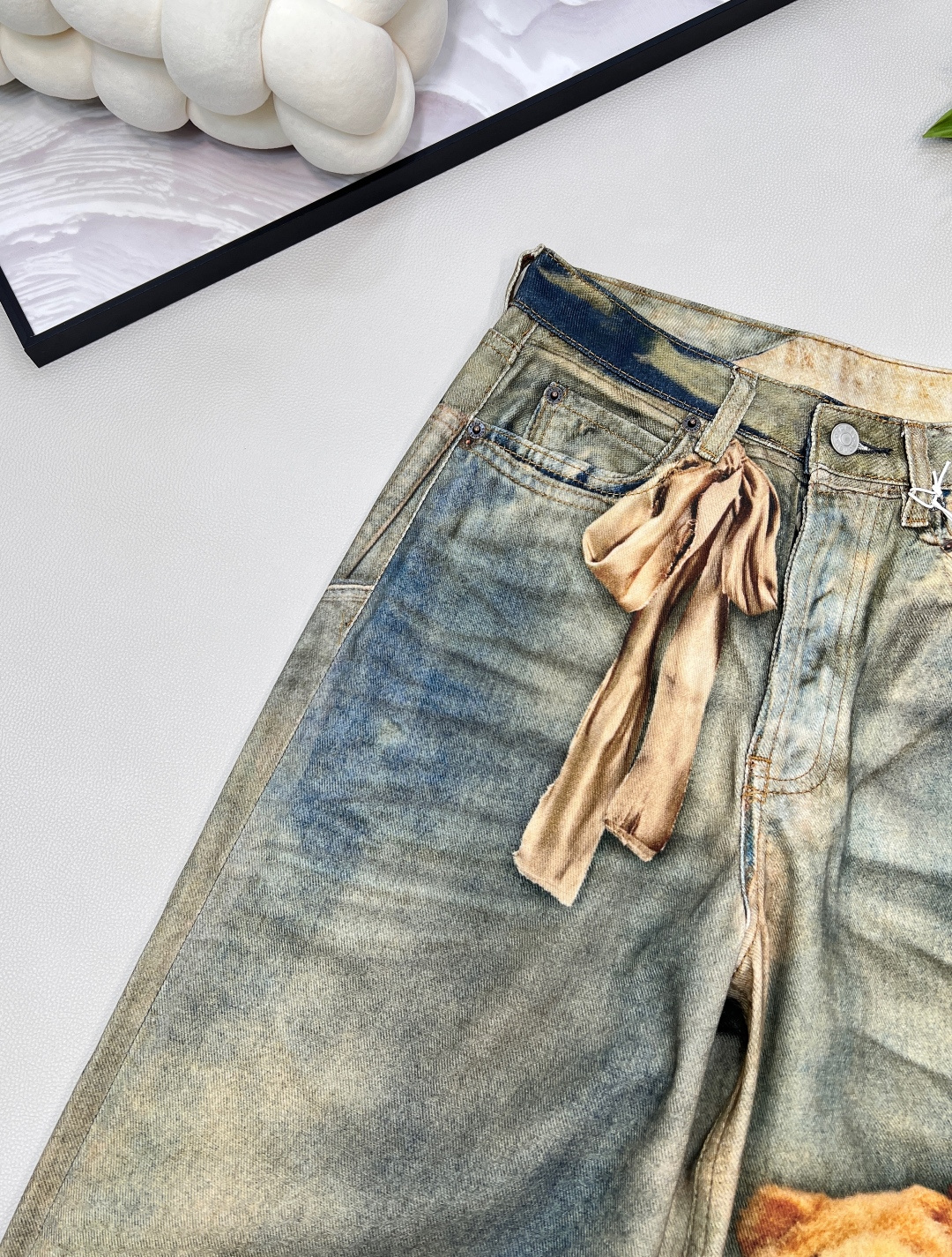 🆕2025秋冬新款Acne Studio*3D打印3D泰迪熊牛仔长裤 ，AC年度裤王上身，1981的版型