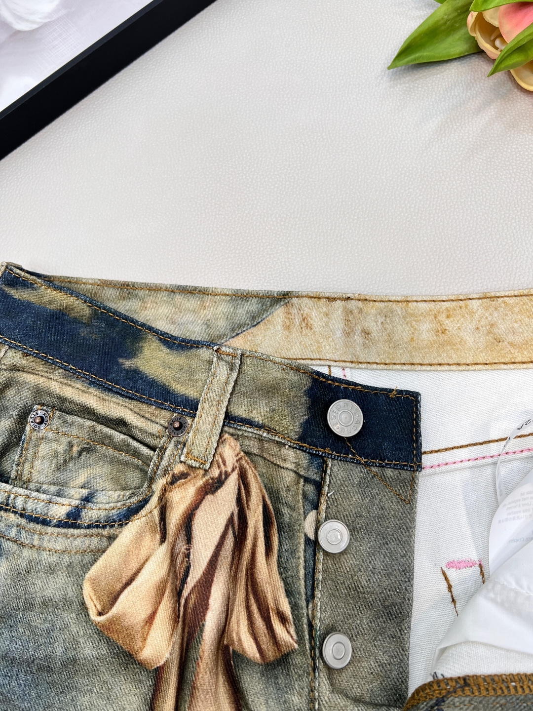 🆕2025秋冬新款Acne Studio*3D打印3D泰迪熊牛仔长裤 ，AC年度裤王上身，1981的版型