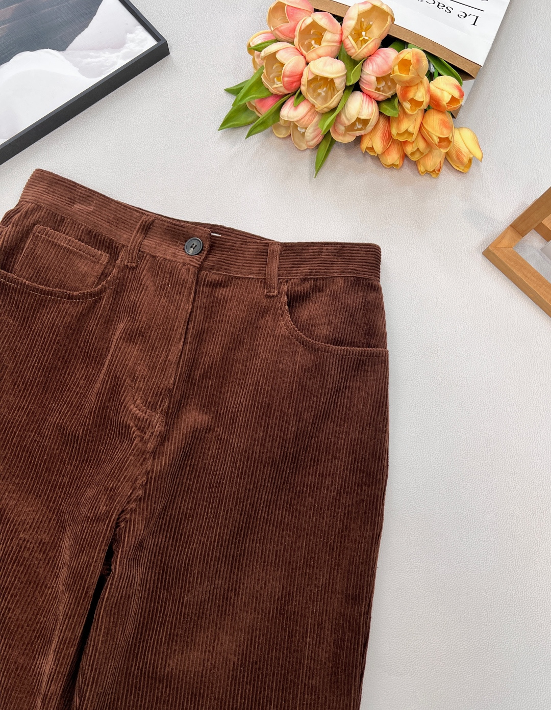 🆕MiuMiu25Fw秋冬新款复古焦糖棕灯芯绒直筒长裤丨⚠独家yb开发！高版出品！软糯灯芯绒自带温暖滤镜