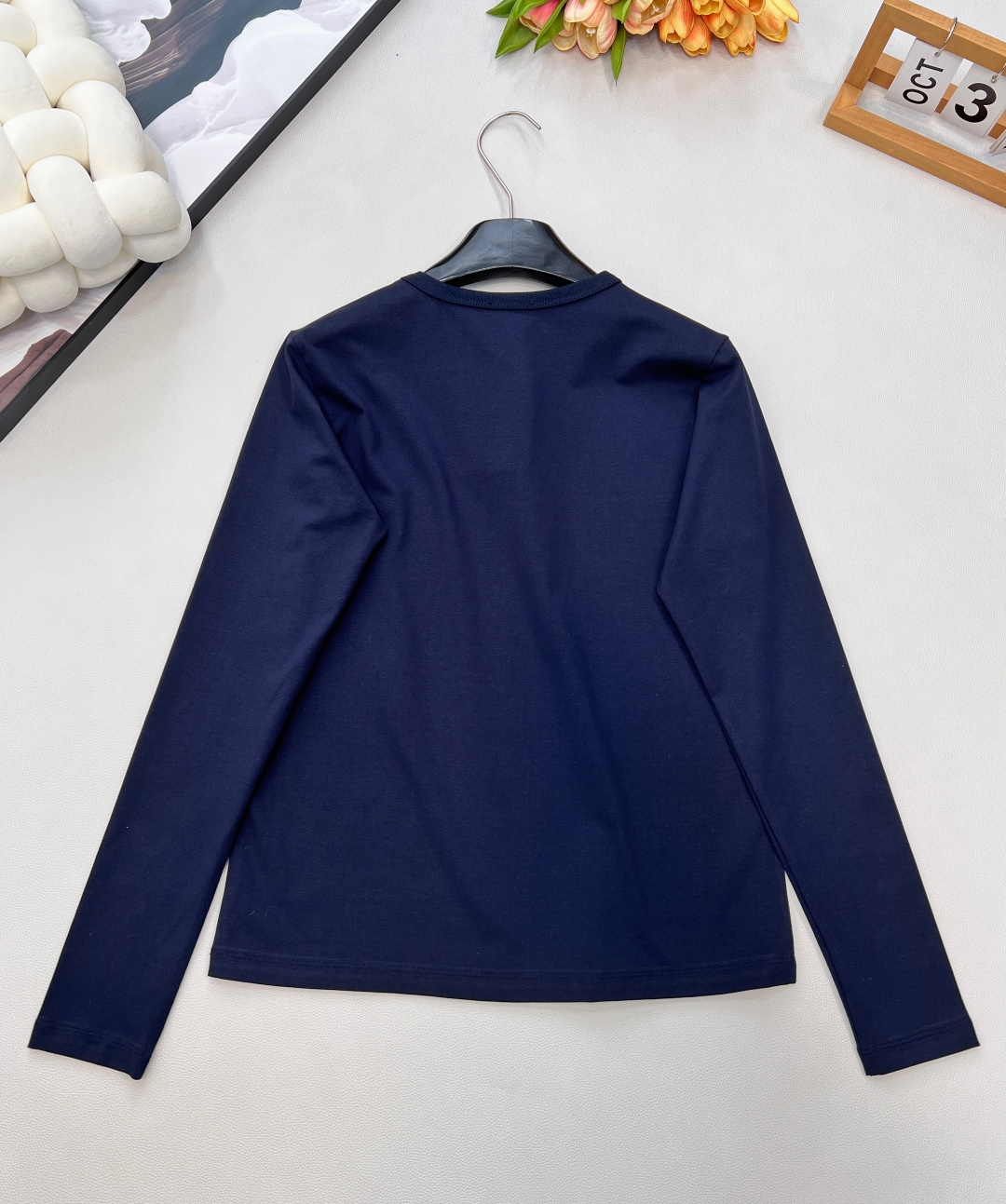 🆕Celine2025新款圆领刺绣全棉长袖T恤，定制YB原生全棉材质，德国进口机器打造，超密度处理，质感