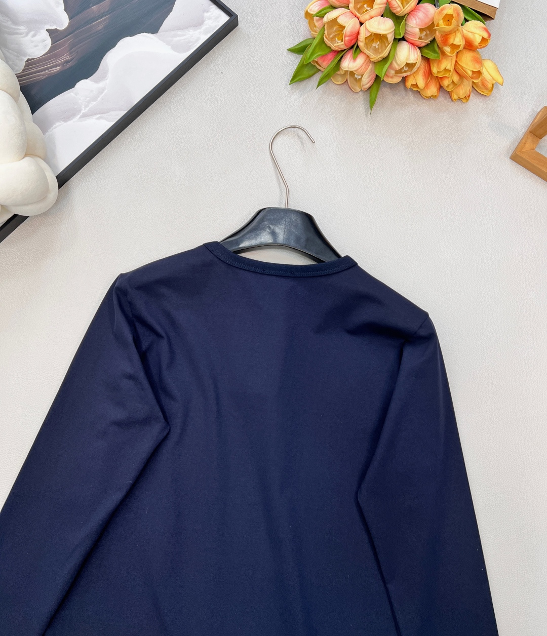 🆕Celine2025新款圆领刺绣全棉长袖T恤，定制YB原生全棉材质，德国进口机器打造，超密度处理，质感