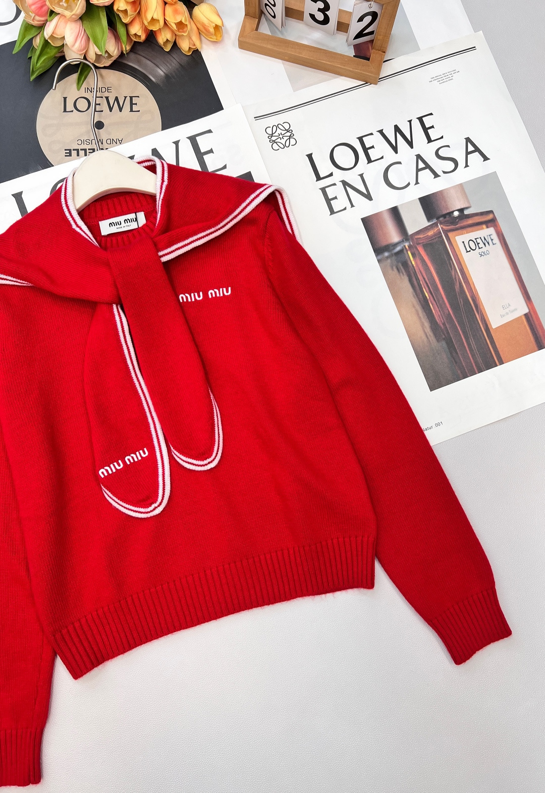 🆕Miu Miu 25新款字母刺绣海军领针织衫，把“少女贵气感”穿在身上。 海军领+短款修身=秋冬的甜酷