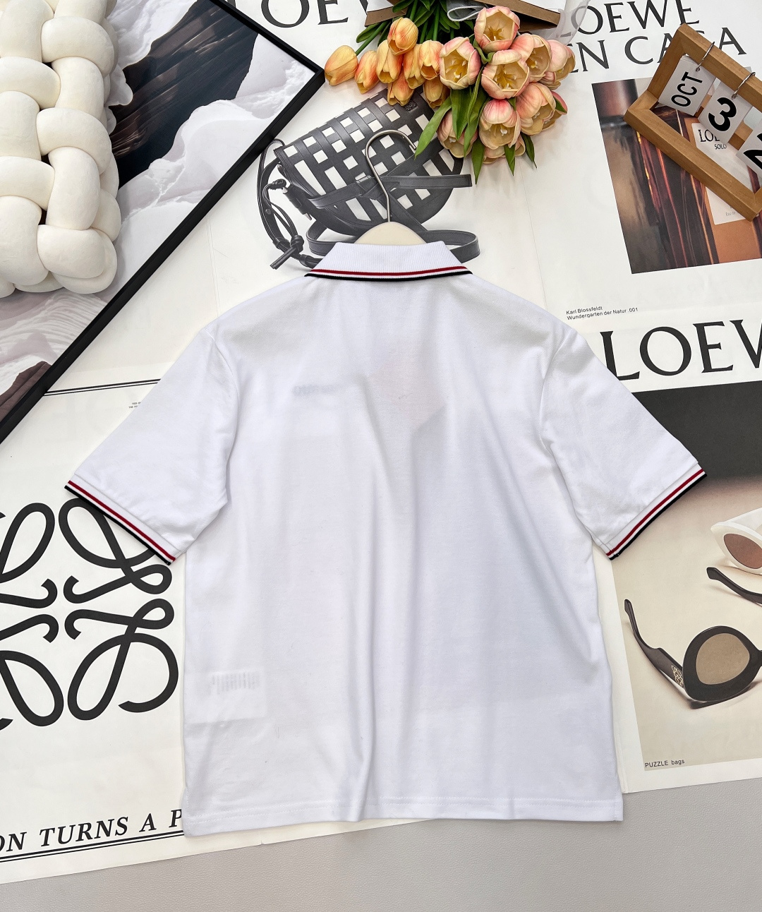 🆕MIU MIU春夏新款青春活力学院风撞色边翻领短袖POLO衫▪️定制珠地棉织造，质感高级，舒适柔软，翻