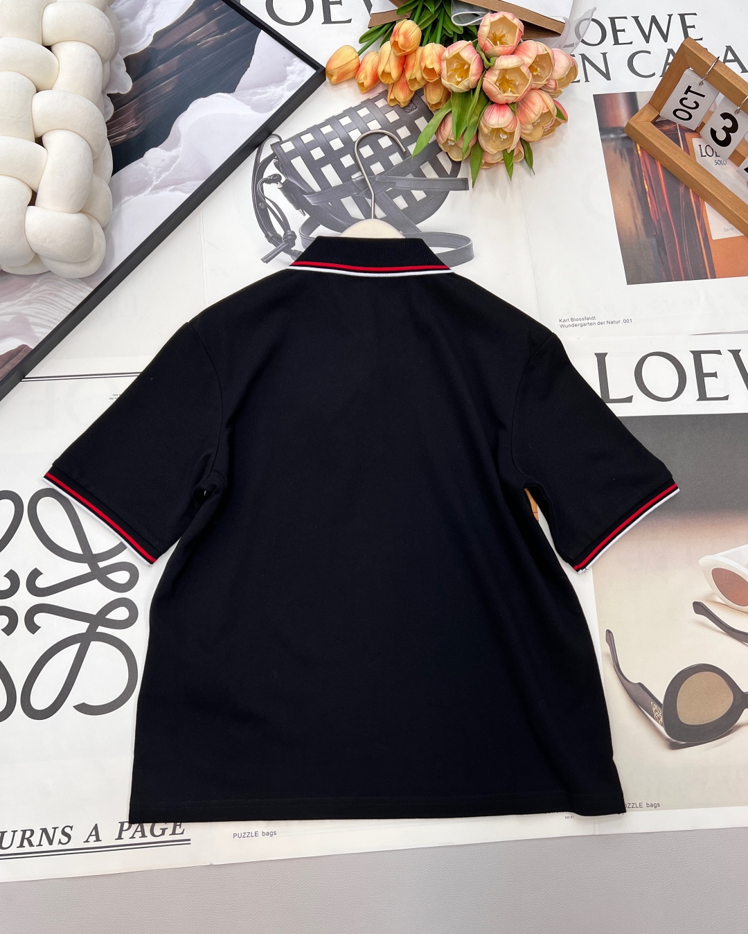 🆕MIU MIU春夏新款青春活力学院风撞色边翻领短袖POLO衫▪️定制珠地棉织造，质感高级，舒适柔软，翻