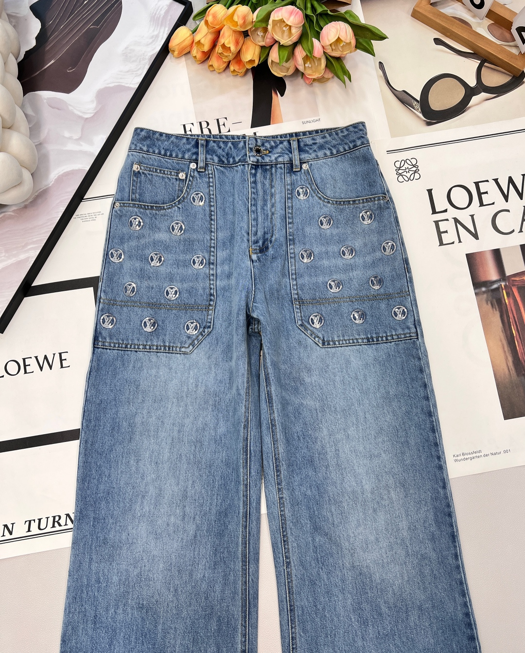 🆕Louis Vuitton 25SKI滑雪系列 银色亮片阔腿牛仔长裤丨⚠独家yb开发！高版出品！精选高