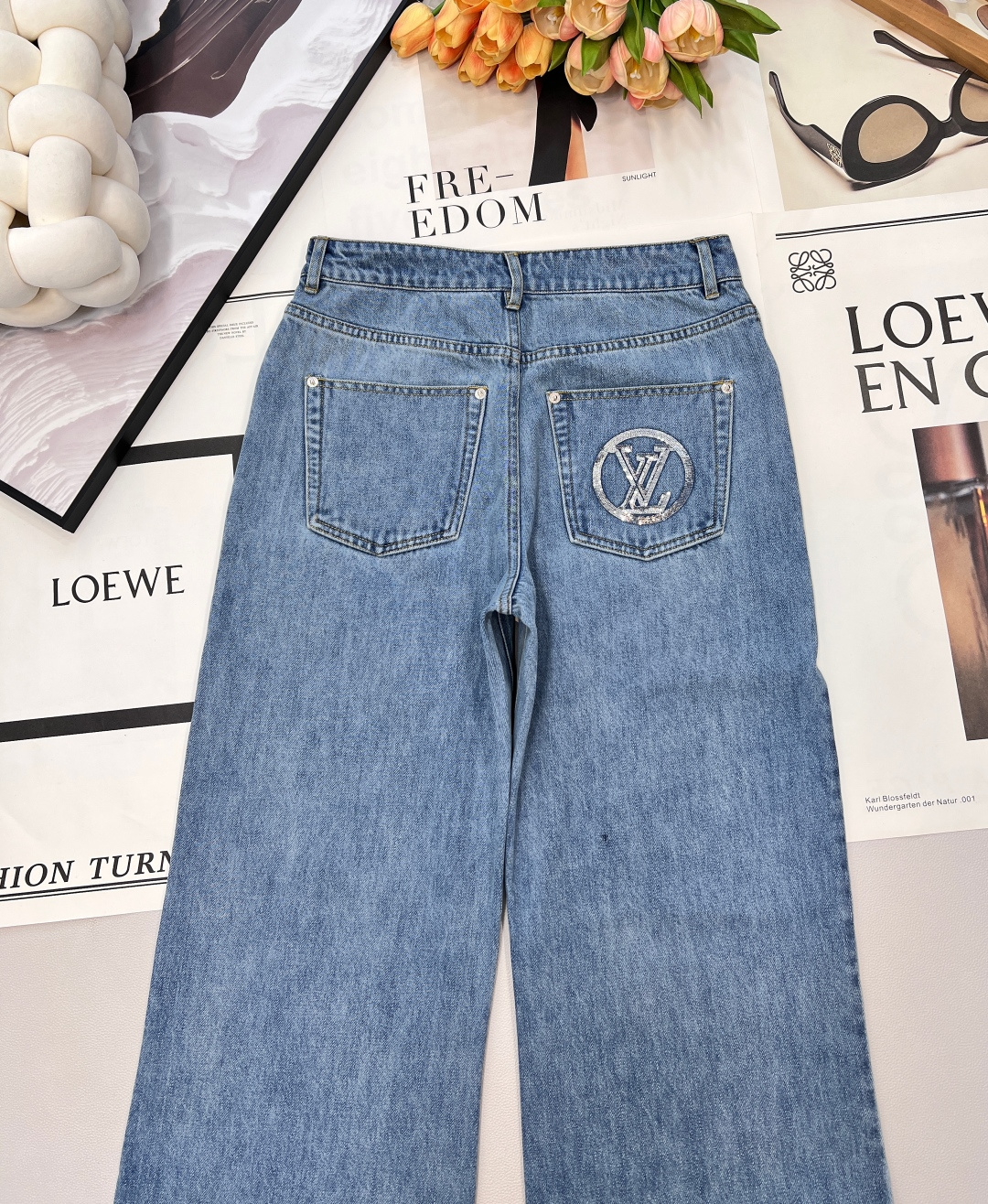 🆕Louis Vuitton 25SKI滑雪系列 银色亮片阔腿牛仔长裤丨⚠独家yb开发！高版出品！精选高