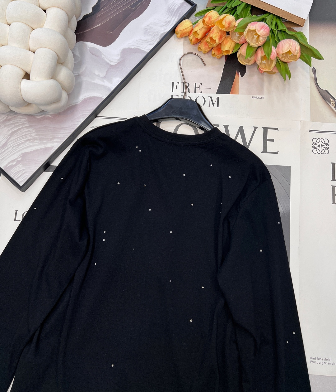 🆕 ACNE STUDIO 银标字母印花+满天星水钻长袖T恤银色字母印花是很有光泽很有质感的 满满的风格