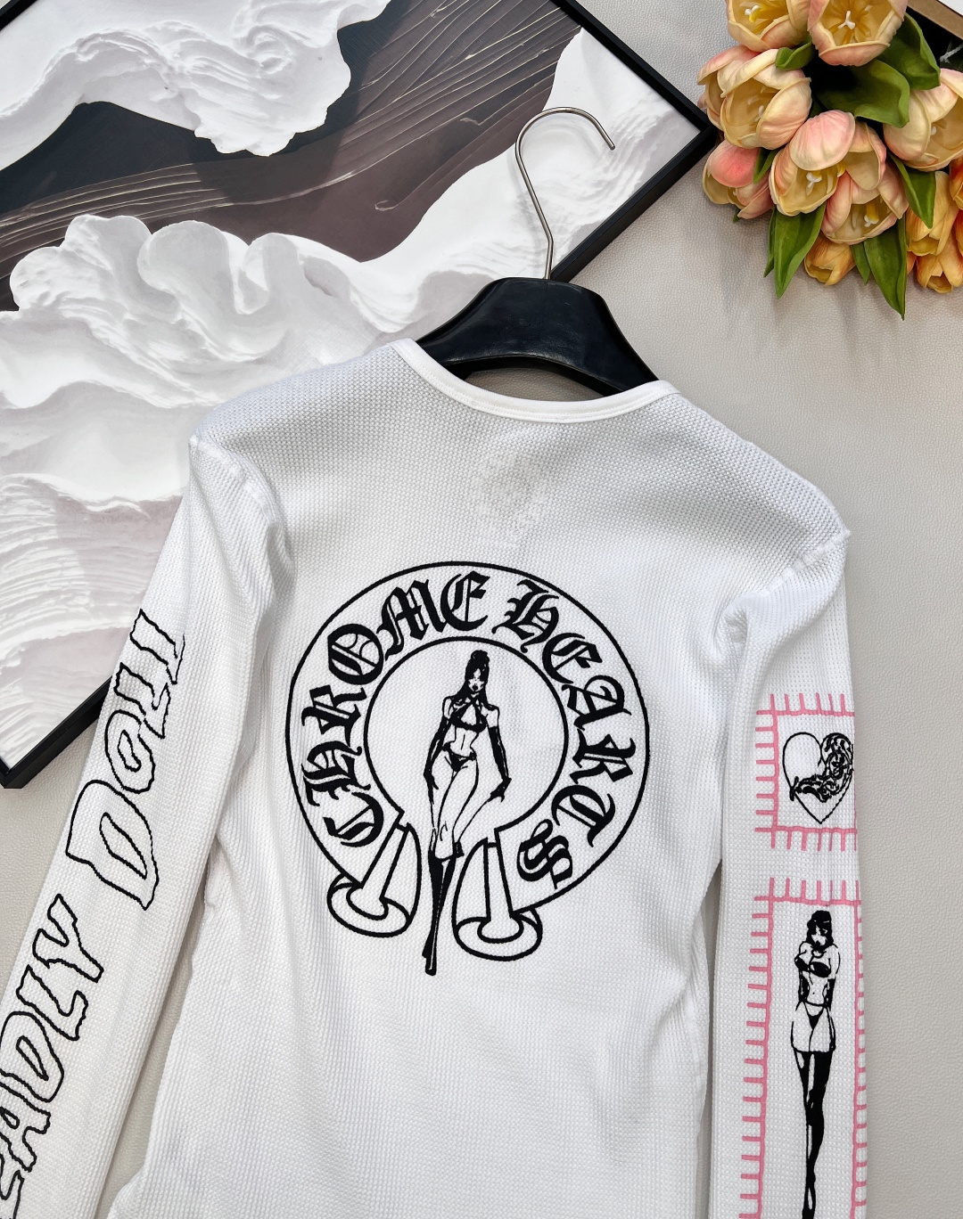🆕 CHROME HEARTS 克罗心马蹄梵文正肩袖长袖T恤，超级百搭超级耐看，无论单穿或做内搭都很赞，