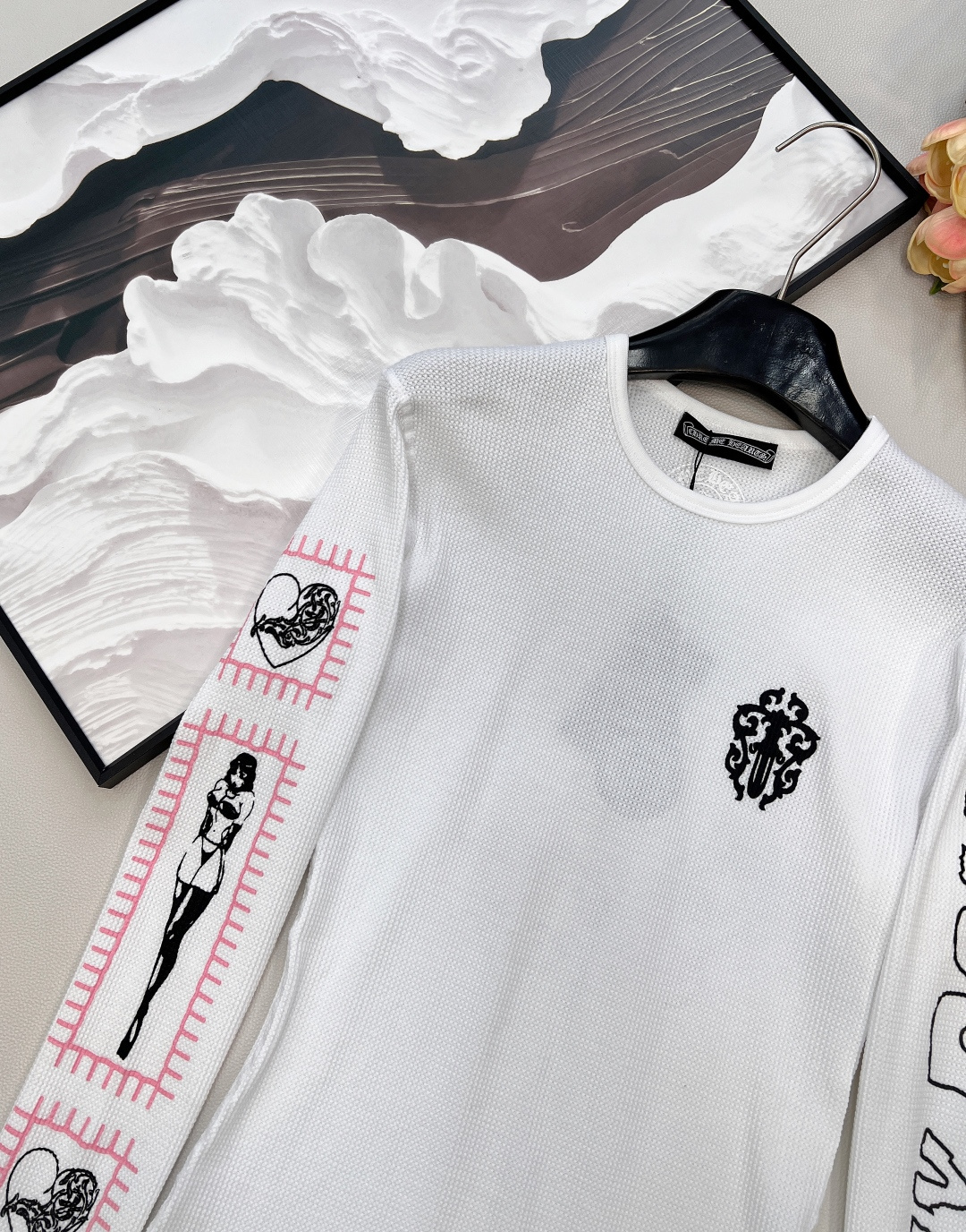🆕 CHROME HEARTS 克罗心马蹄梵文正肩袖长袖T恤，超级百搭超级耐看，无论单穿或做内搭都很赞，