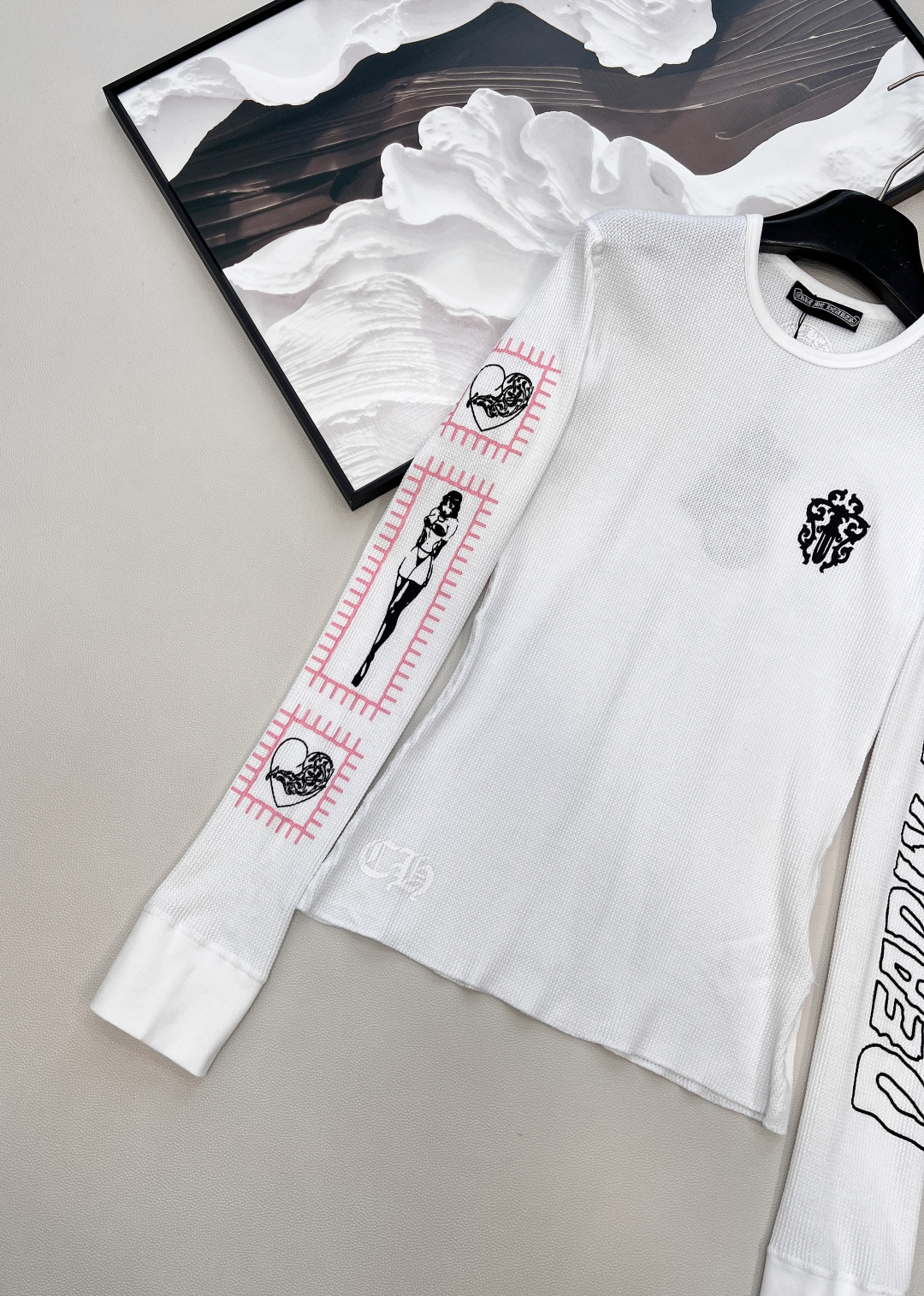 🆕 CHROME HEARTS 克罗心马蹄梵文正肩袖长袖T恤，超级百搭超级耐看，无论单穿或做内搭都很赞，