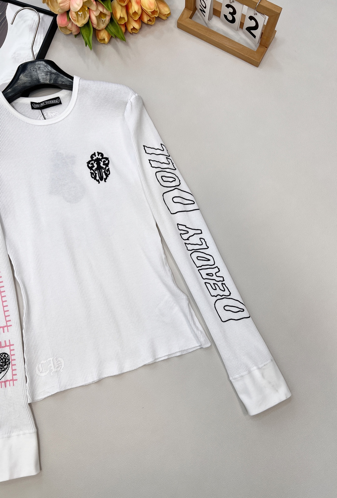 🆕 CHROME HEARTS 克罗心马蹄梵文正肩袖长袖T恤，超级百搭超级耐看，无论单穿或做内搭都很赞，