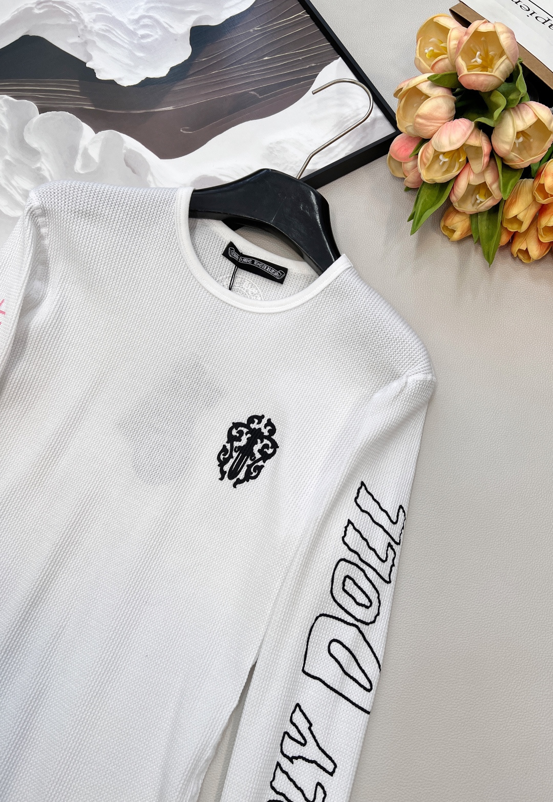 🆕 CHROME HEARTS 克罗心马蹄梵文正肩袖长袖T恤，超级百搭超级耐看，无论单穿或做内搭都很赞，