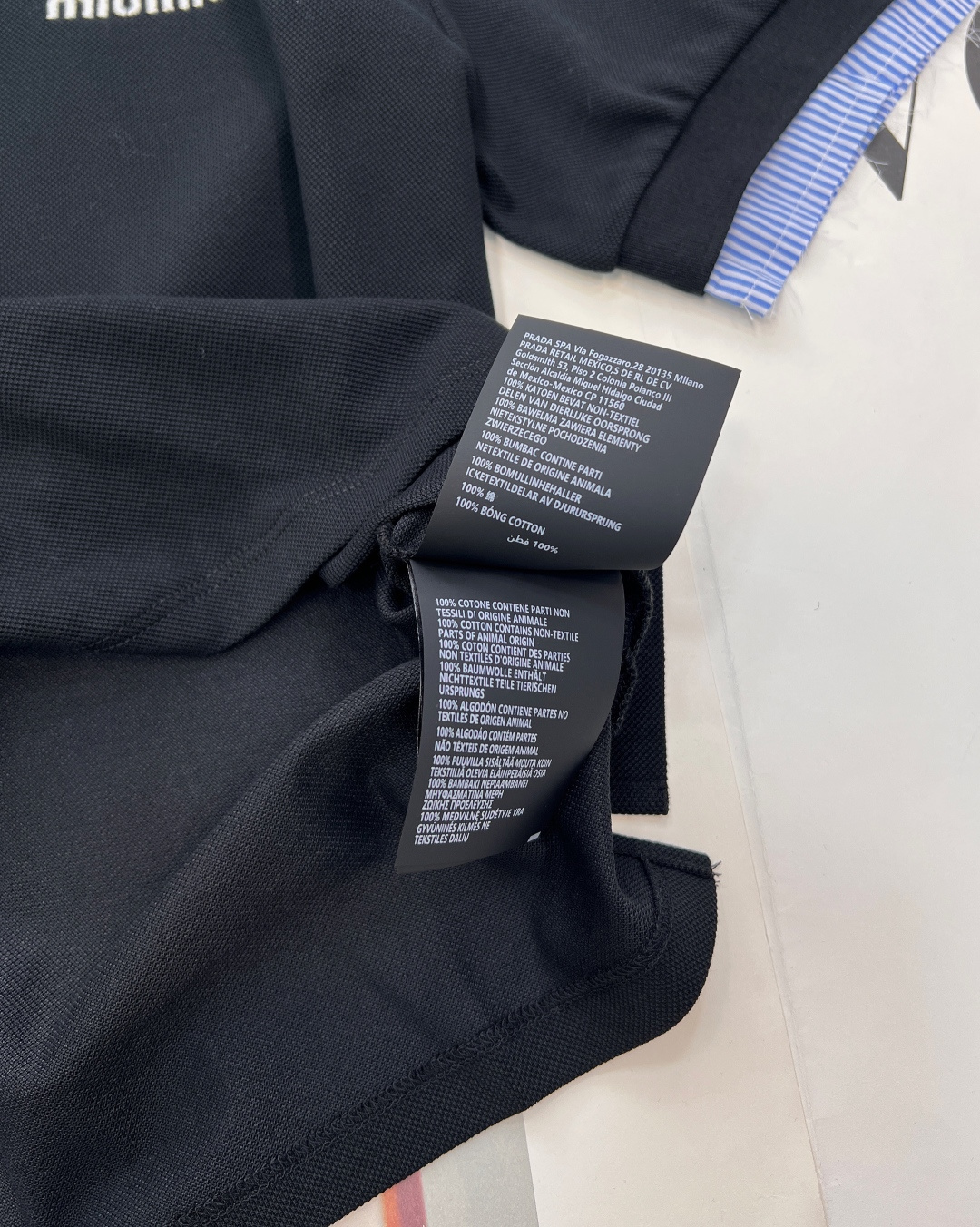 🆕 MIUMIU 细条纹拼接翻领假两件短袖polo衫💃miu里miu气的学院风系列 👩‍🎓学院风Polo