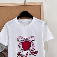 🆕JORYA春夏限定爱心Tee,一眼沦陷的甜妹标配!❤️红爱心+粉蝴蝶结,减龄又俏皮☁️100%纯棉,透 🆕JORYA春夏限定爱心Tee,一眼沦陷的甜妹标配!❤️红爱心+粉蝴蝶结,减龄又俏皮☁️100%纯棉,透