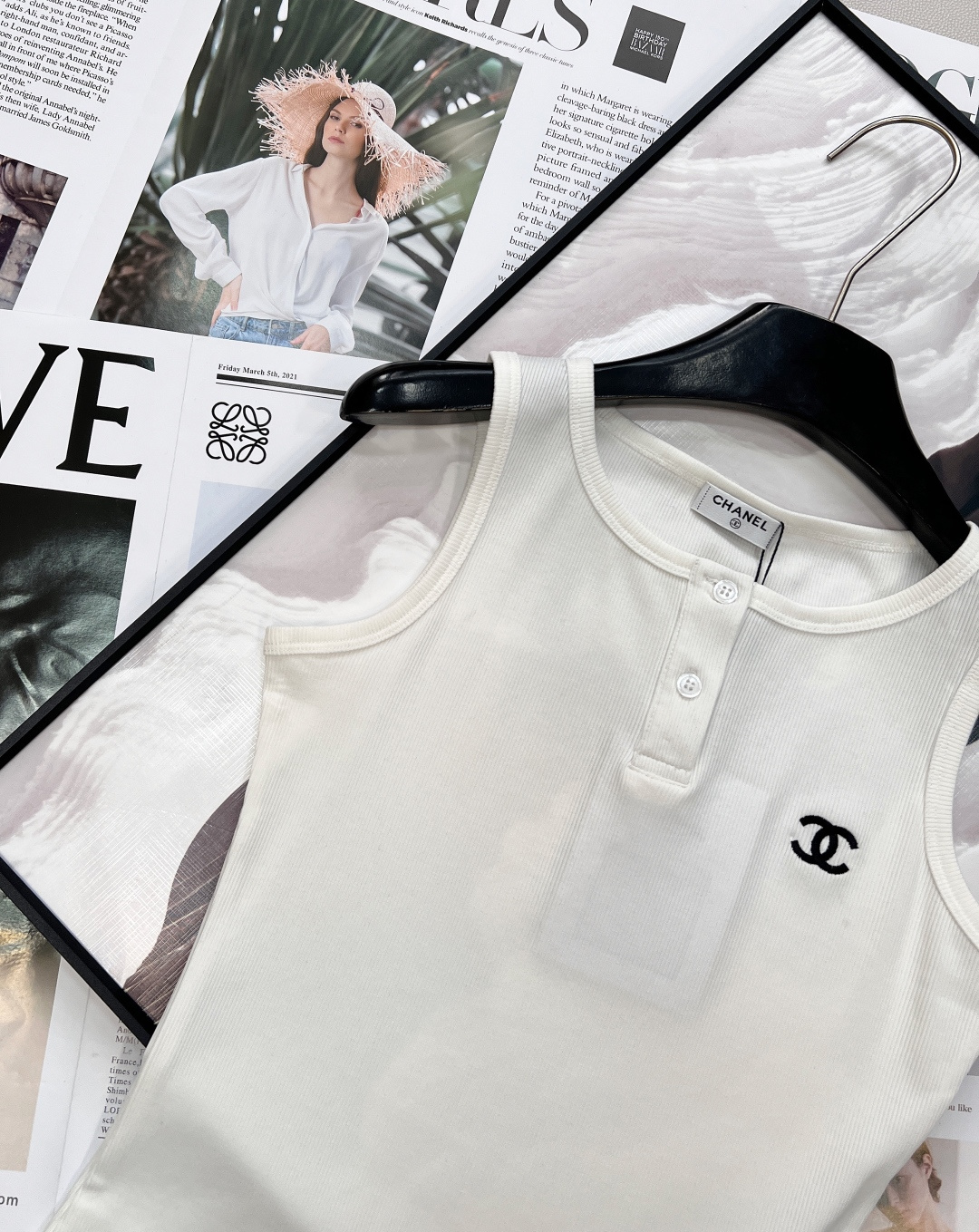 🆕CHANEL26SS春夏新款CHANEL古风字母刺绣背心，闭眼入！定制古风字母刺绣，针脚细密均匀、立体