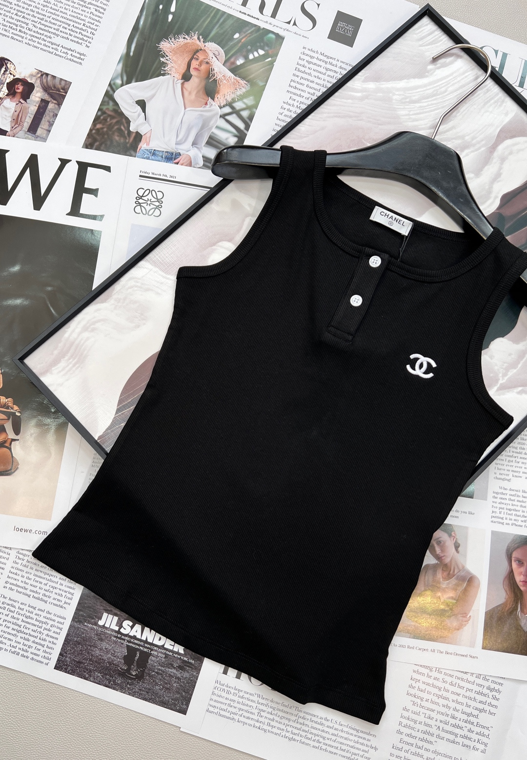 🆕CHANEL26SS春夏新款CHANEL古风字母刺绣背心，闭眼入！定制古风字母刺绣，针脚细密均匀、立体