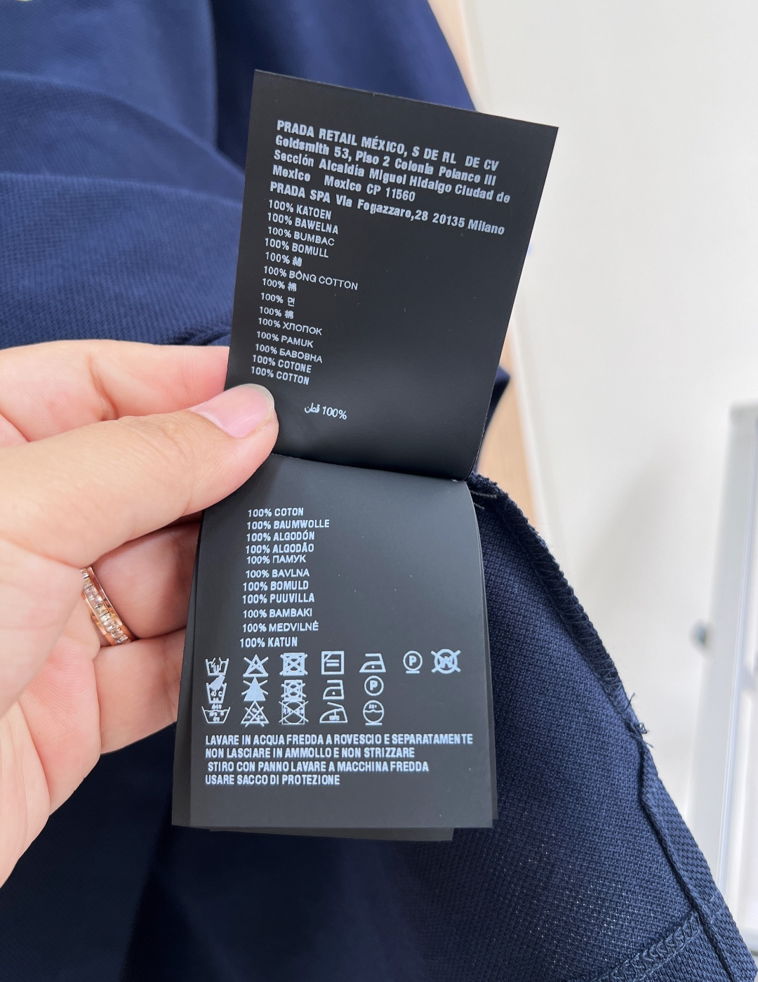 🆕 MIUMIU 蓝色格纹拼接翻领假两件Polo衫短袖💃miu里miu气的学院风系列 👩‍🎓学院风Pol