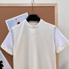 🆕LOEWE 双色拼接logo短袖T恤。撞色设计,杏色圆领超有层次感! 2026流行关键色,一种柔和的, 🆕LOEWE 双色拼接logo短袖T恤。撞色设计,杏色圆领超有层次感! 2026流行关键色,一种柔和的,