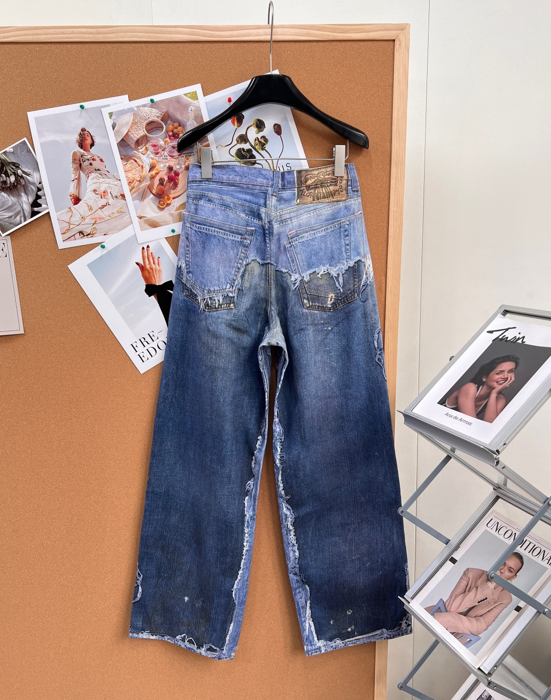 🆕Acne Studios 新款错视3D打印破烂直筒牛仔裤 潮人衣柜封神款！ 把街头艺术穿在身上，直接把