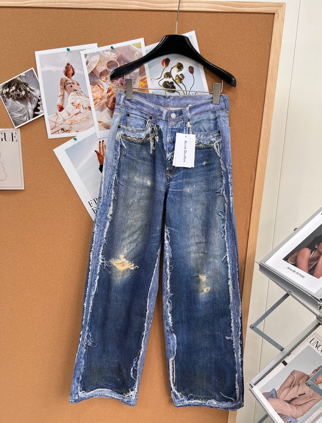 🆕Acne Studios 新款错视3D打印破烂直筒牛仔裤 潮人衣柜封神款！ 把街头艺术穿在身上，直接把