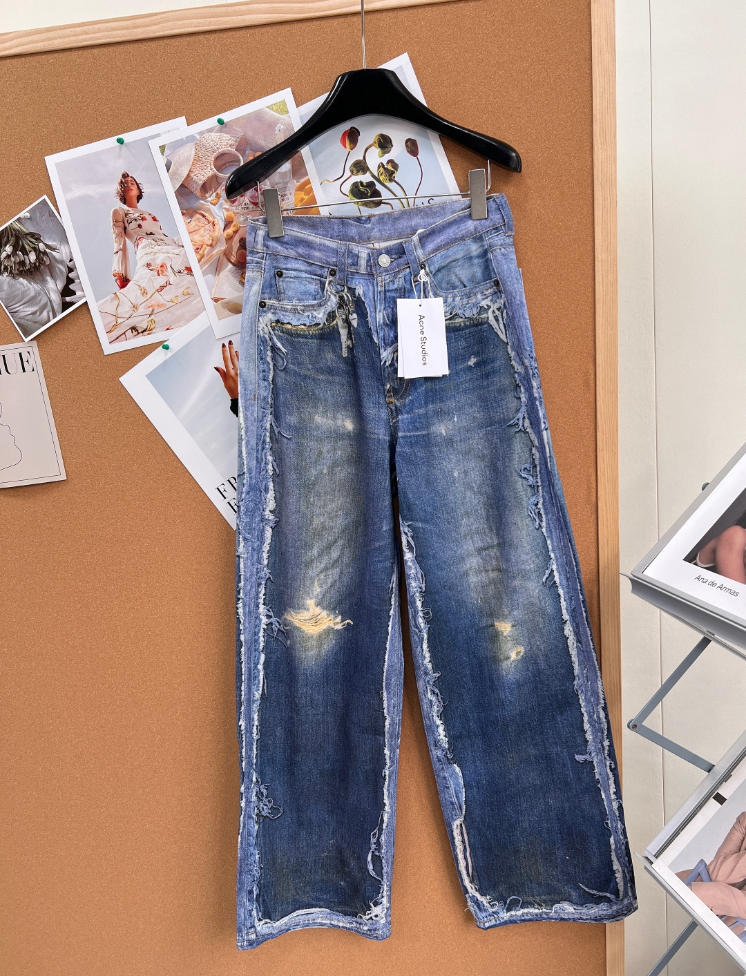 🆕Acne Studios 新款错视3D打印破烂直筒牛仔裤 潮人衣柜封神款！ 把街头艺术穿在身上，直接把