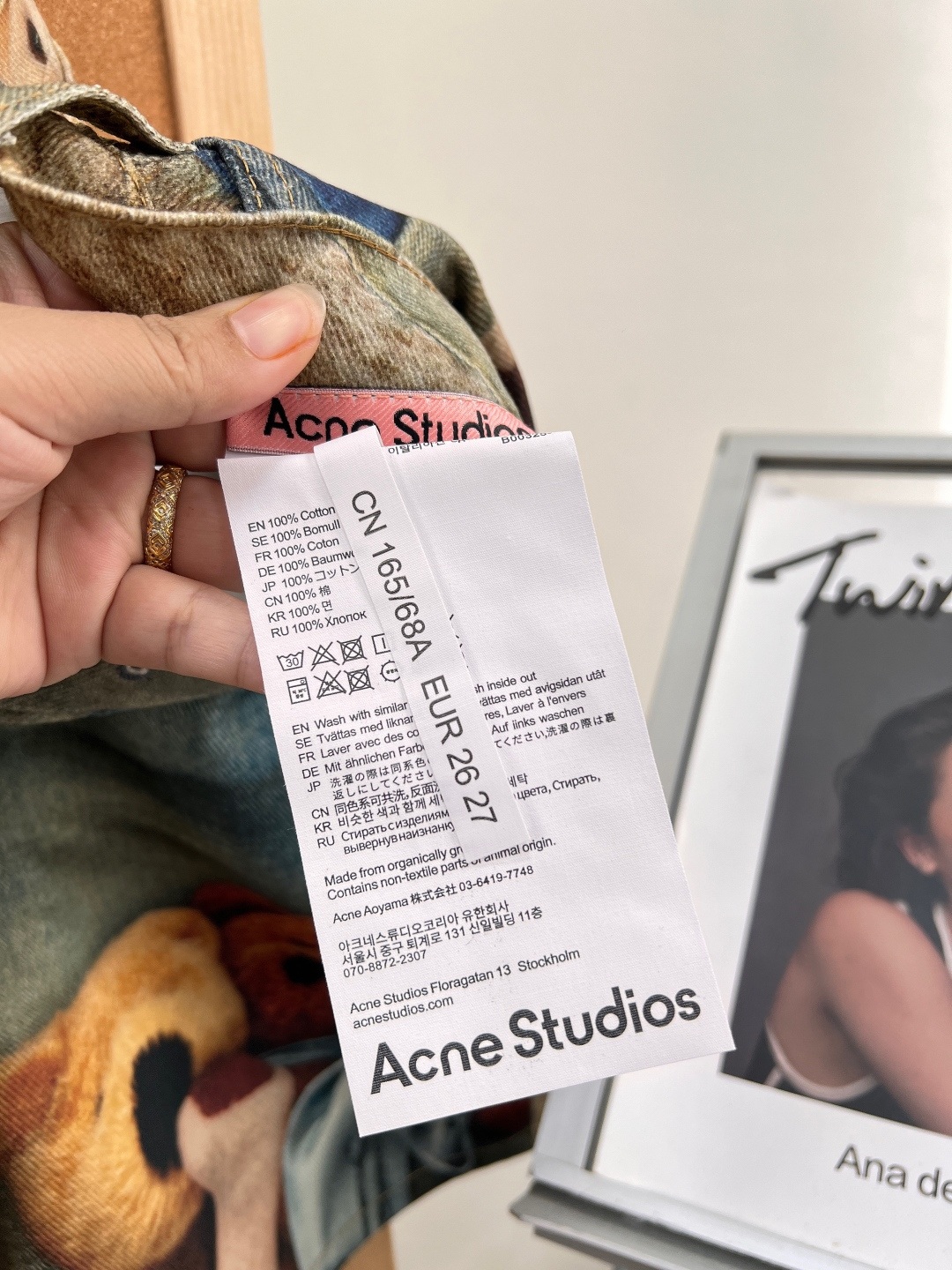 🆕Acne Studios新款3D打印3D泰迪熊牛仔五分裤裤 ，AC年度裤王上身，1981的版型上身适配