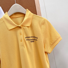 🆕Acne Studios 鹅黄色字母印花Polo衫 ,嫩到犯规的少女感神衣,色彩封神,拿捏春夏氛围感, 🆕Acne Studios 鹅黄色字母印花Polo衫 ,嫩到犯规的少女感神衣,色彩封神,拿捏春夏氛围感,