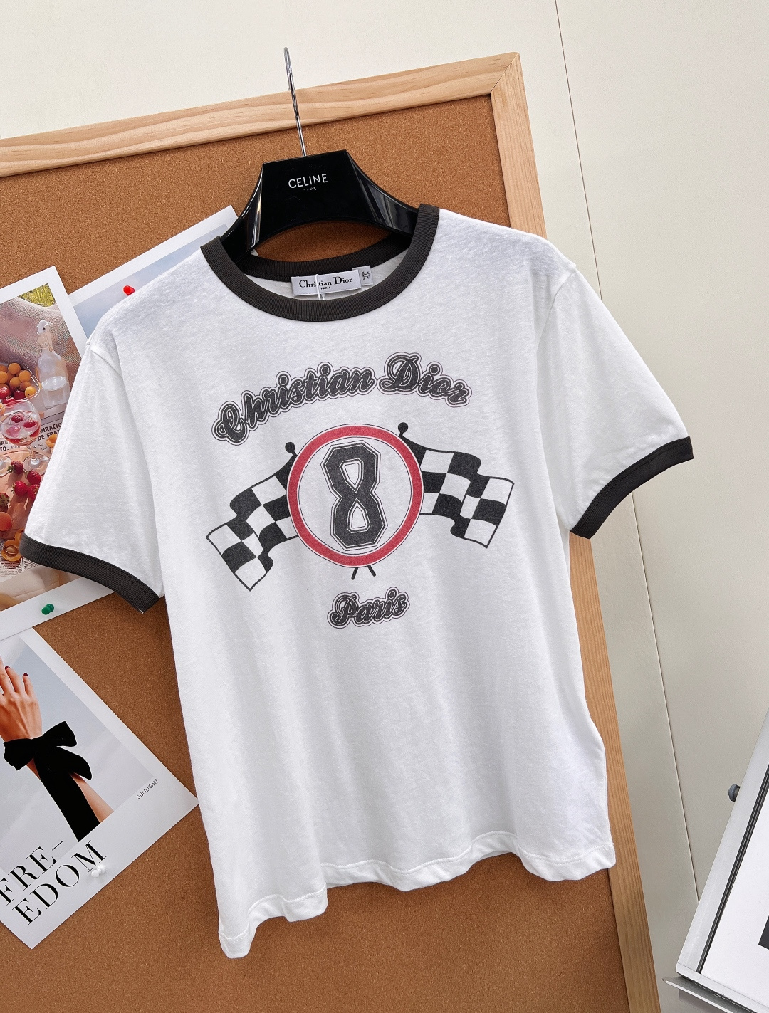 🆕 DIOR 撞色边数字8🎾印花短袖T恤运动美学 · 撞色边界经典字母数字8印花灵感碰撞高定色彩，一抹撞