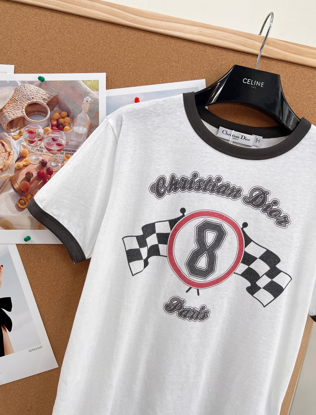 🆕 DIOR 撞色边数字8🎾印花短袖T恤运动美学 · 撞色边界经典字母数字8印花灵感碰撞高定色彩，一抹撞