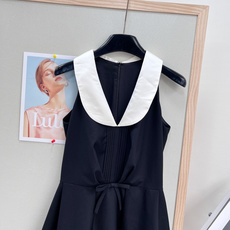 🆕JORYA新款🎀 学院风撞色娃娃领无袖连衣裙,温柔减龄千金感,百搭显瘦永不过时✨✨-复古奶白撞色大翻领 🆕JORYA新款🎀 学院风撞色娃娃领无袖连衣裙,温柔减龄千金感,百搭显瘦永不过时✨✨-复古奶白撞色大翻领