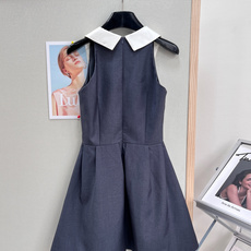 🆕JORYA新款🎀 学院风撞色娃娃领无袖连衣裙,温柔减龄千金感,百搭显瘦永不过时✨✨-复古奶白撞色大翻领 🆕JORYA新款🎀 学院风撞色娃娃领无袖连衣裙,温柔减龄千金感,百搭显瘦永不过时✨✨-复古奶白撞色大翻领