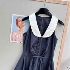 🆕JORYA新款🎀 学院风撞色娃娃领无袖连衣裙,温柔减龄千金感,百搭显瘦永不过时✨✨-复古奶白撞色大翻领 🆕JORYA新款🎀 学院风撞色娃娃领无袖连衣裙,温柔减龄千金感,百搭显瘦永不过时✨✨-复古奶白撞色大翻领