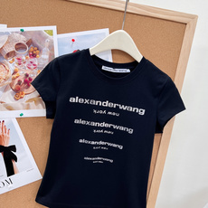 🆕ALEXANDERWANG 大王字母烫钻修身短袖T恤胸前四排字母烫钻,blingbling自带星光滤镜 🆕ALEXANDERWANG 大王字母烫钻修身短袖T恤胸前四排字母烫钻,blingbling自带星光滤镜