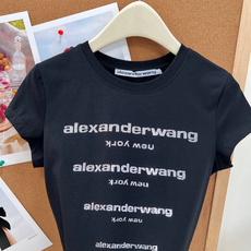 🆕ALEXANDERWANG 大王字母烫钻修身短袖T恤胸前四排字母烫钻,blingbling自带星光滤镜 🆕ALEXANDERWANG 大王字母烫钻修身短袖T恤胸前四排字母烫钻,blingbling自带星光滤镜