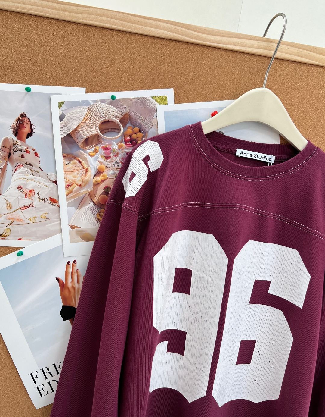 🆕Acne Studios 96系列美式复古球衣长袖T恤✨自带复古滤镜的氛围感神款，轻松解锁随性松弛的美