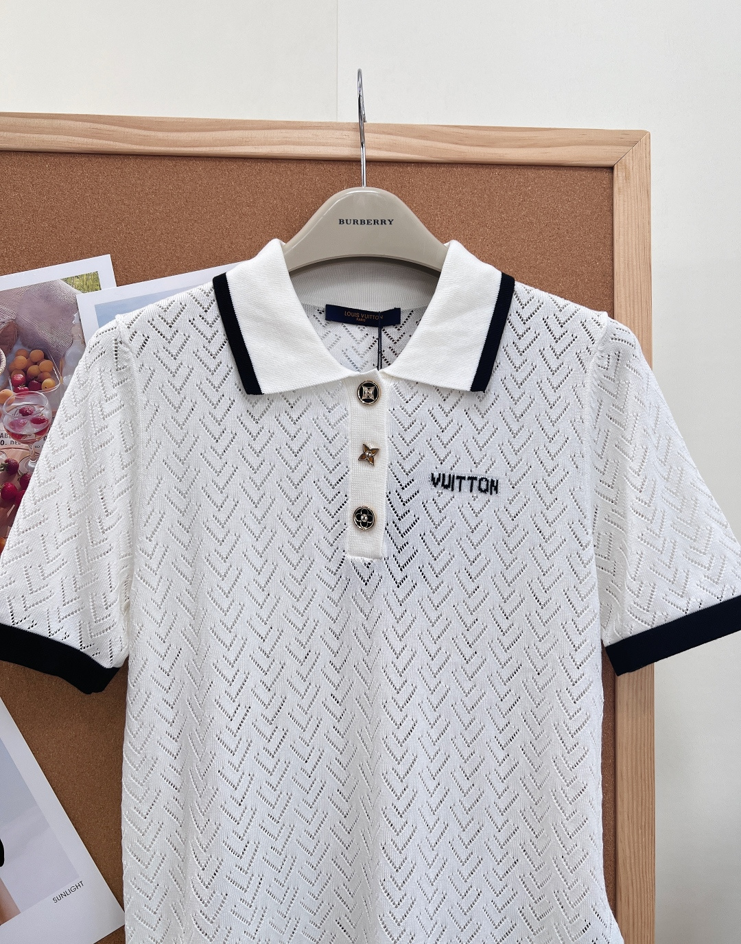 🆕LOUIS VUITTON 镂空针织Polo衫短袖甄选90棉+10桑蚕丝黄金配比面料 既有棉的挺括耐穿