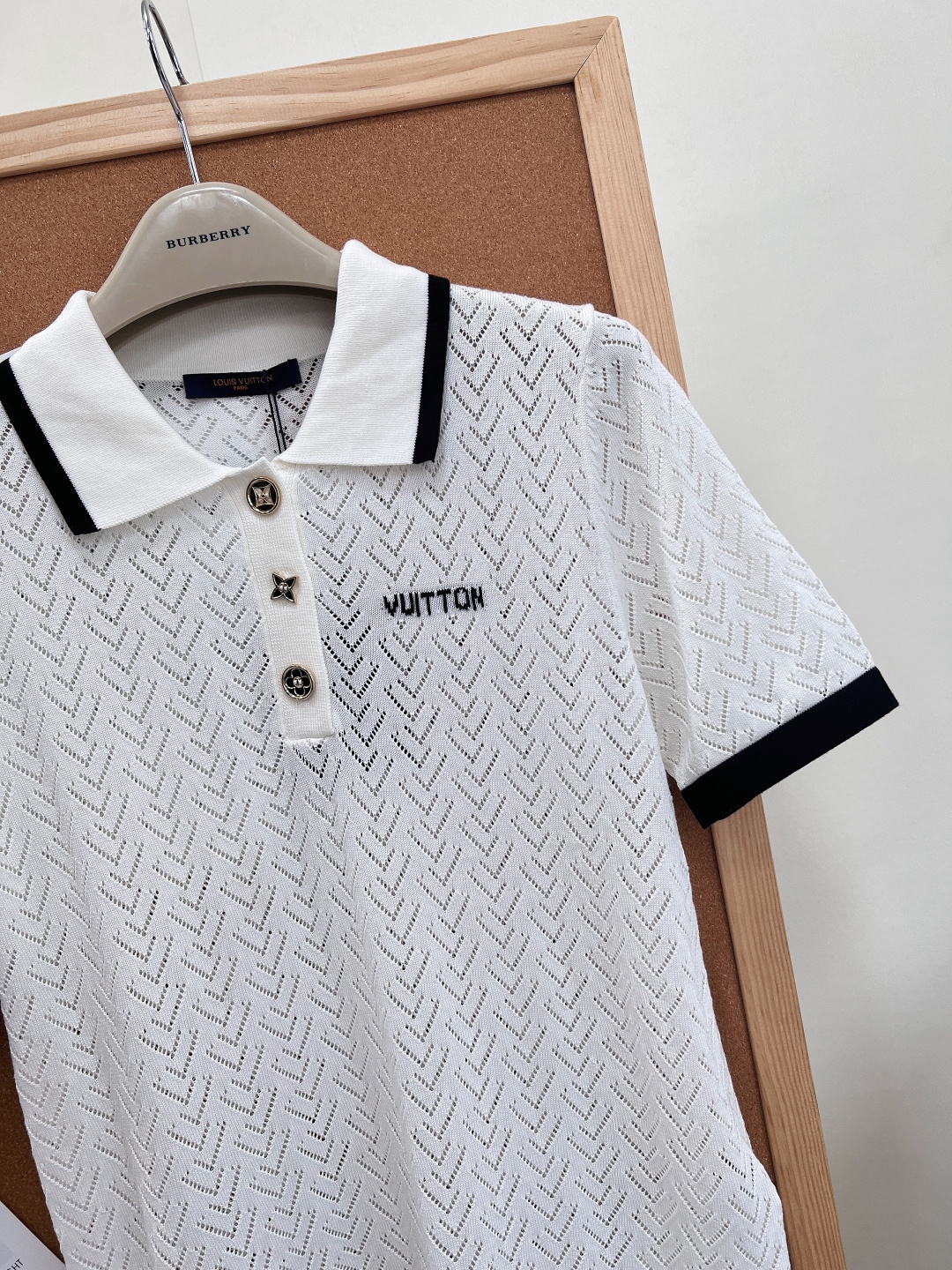 🆕LOUIS VUITTON 镂空针织Polo衫短袖甄选90棉+10桑蚕丝黄金配比面料 既有棉的挺括耐穿