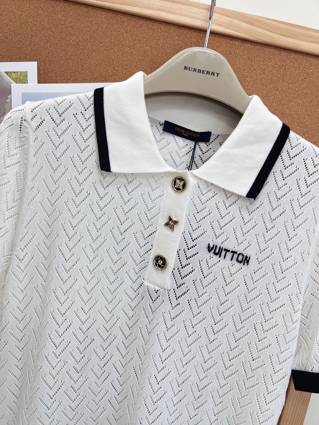 🆕LOUIS VUITTON 镂空针织Polo衫短袖甄选90棉+10桑蚕丝黄金配比面料 既有棉的挺括耐穿