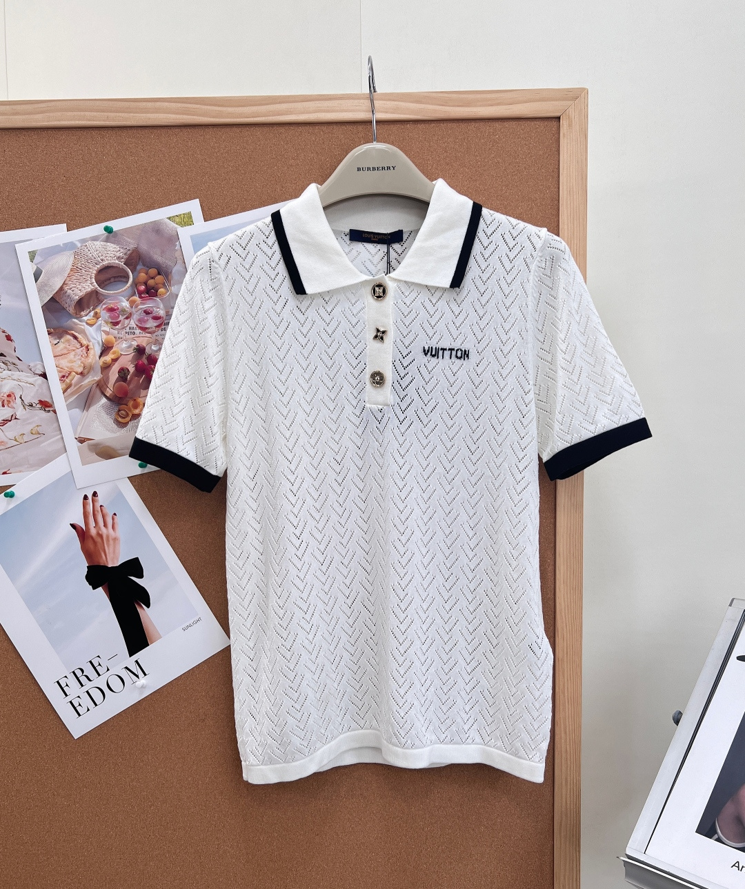 🆕LOUIS VUITTON 镂空针织Polo衫短袖甄选90棉+10桑蚕丝黄金配比面料 既有棉的挺括耐穿