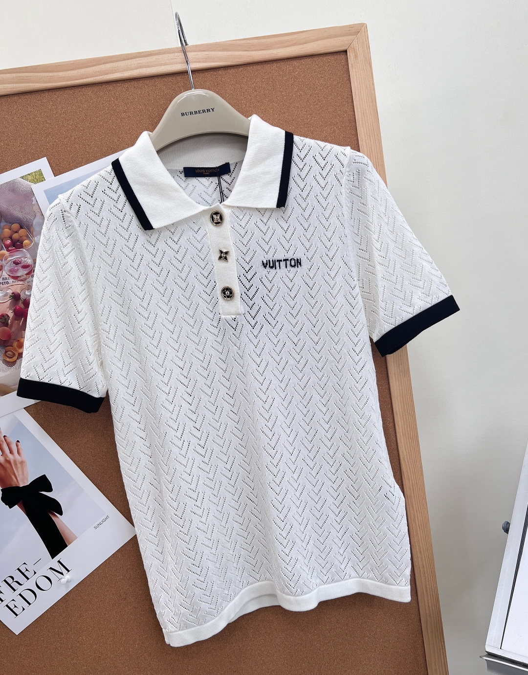 🆕LOUIS VUITTON 镂空针织Polo衫短袖甄选90棉+10桑蚕丝黄金配比面料 既有棉的挺括耐穿