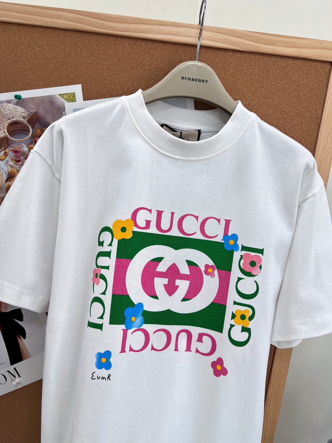🆕 GUCCI 方块互扣双G短袖T恤，饰印花针织棉以现代视角焕新诠释品牌经典设计元素和精致图案G*cci