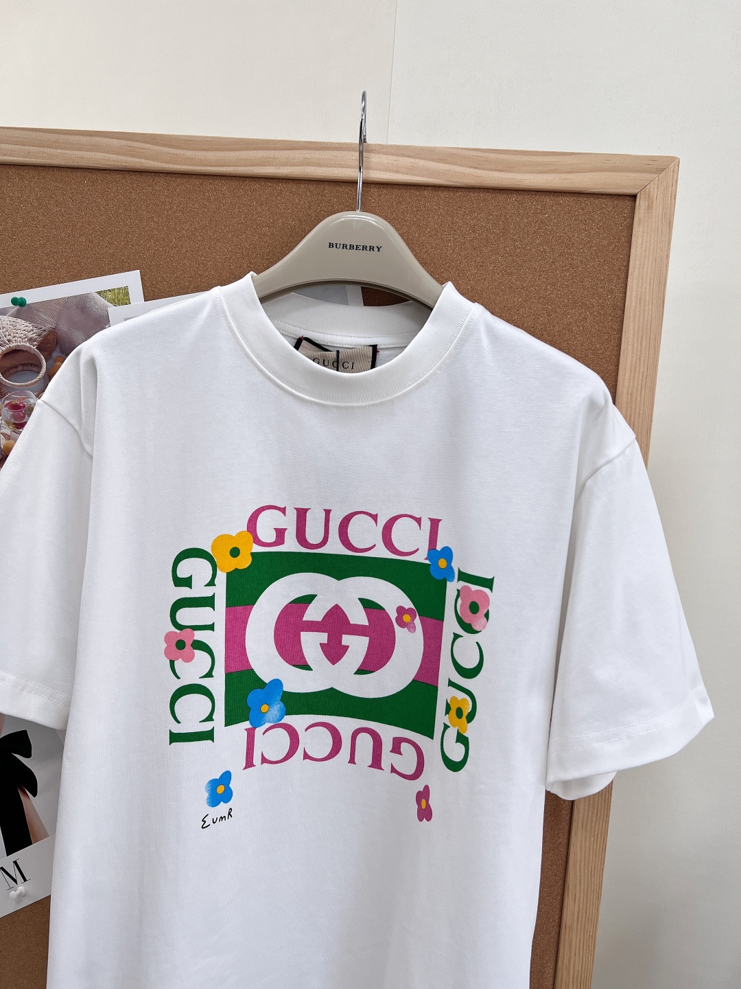 🆕 GUCCI 方块互扣双G短袖T恤，饰印花针织棉以现代视角焕新诠释品牌经典设计元素和精致图案G*cci