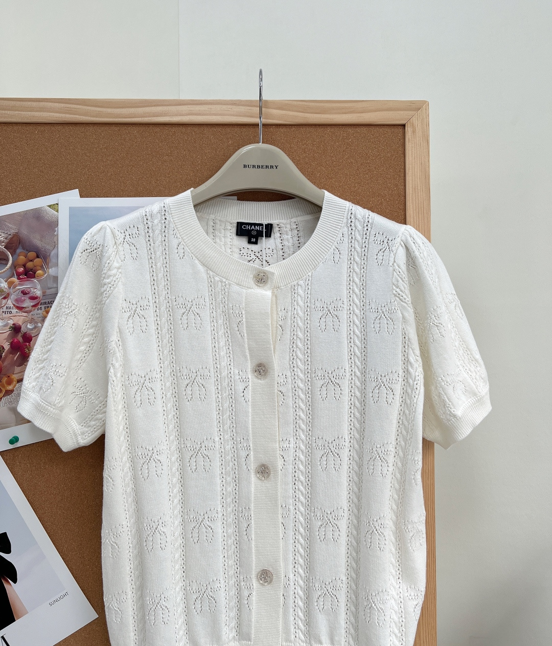 🆕CHANEL新款小香蝴蝶结镂空圆领短袖针织开衫｜26春夏温柔千金单品！精选高支细腻精梳针织纱，质地轻盈