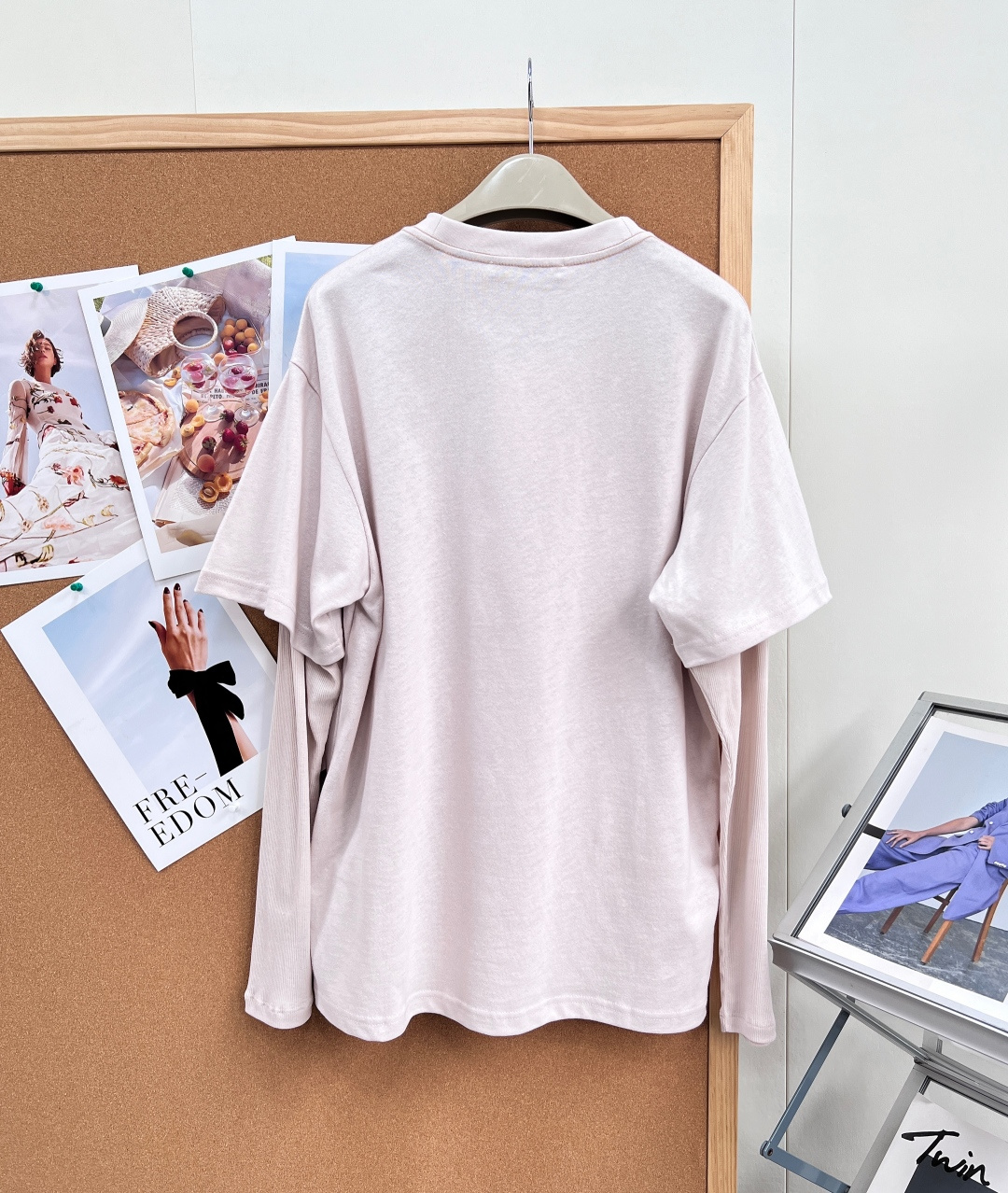 🆕 ACNE STUDIO 七夕限定款复古假两件网纱长袖T恤在银河倾泻的浪漫季，让ACNE STUDIO