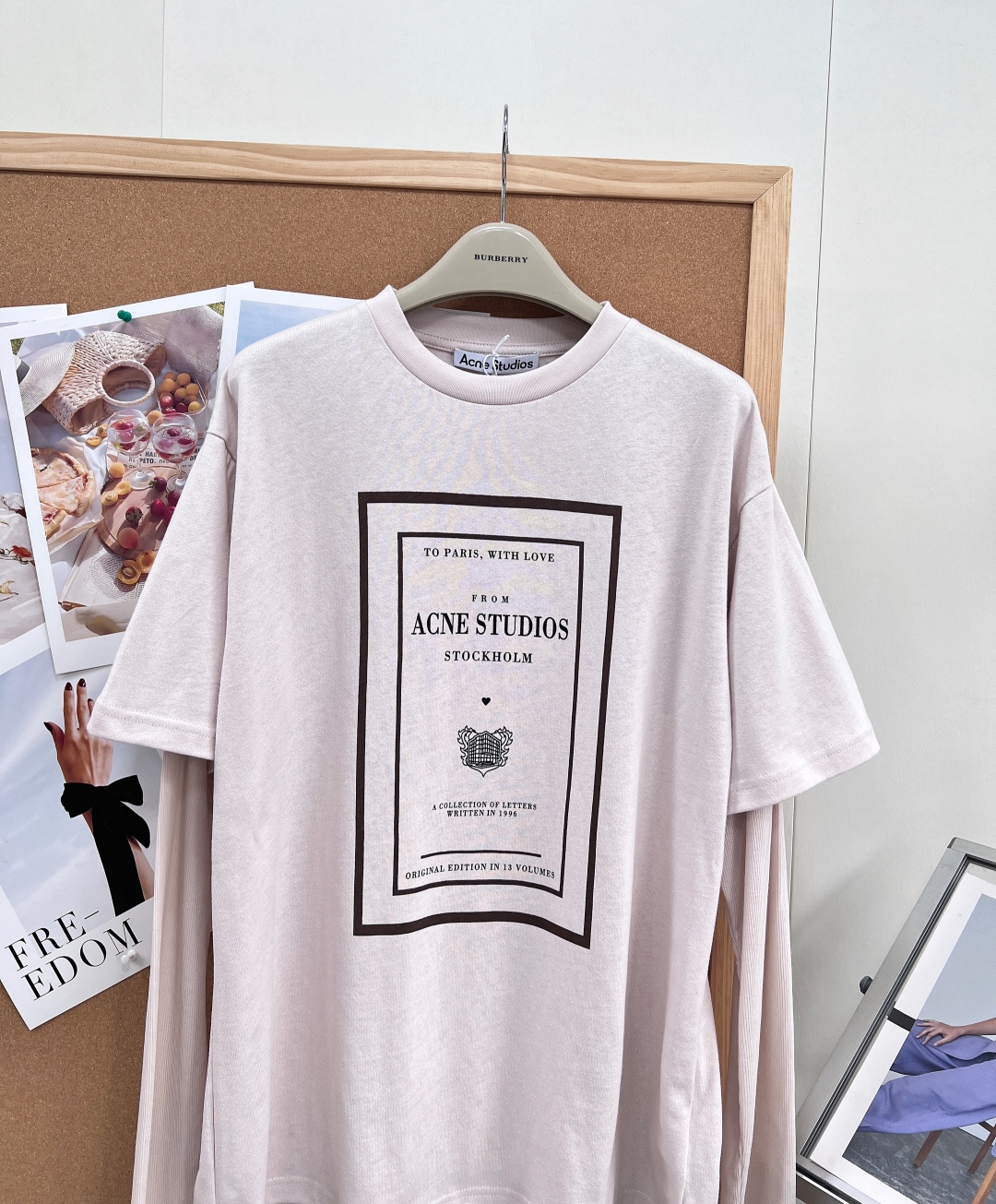 🆕 ACNE STUDIO 七夕限定款复古假两件网纱长袖T恤在银河倾泻的浪漫季，让ACNE STUDIO