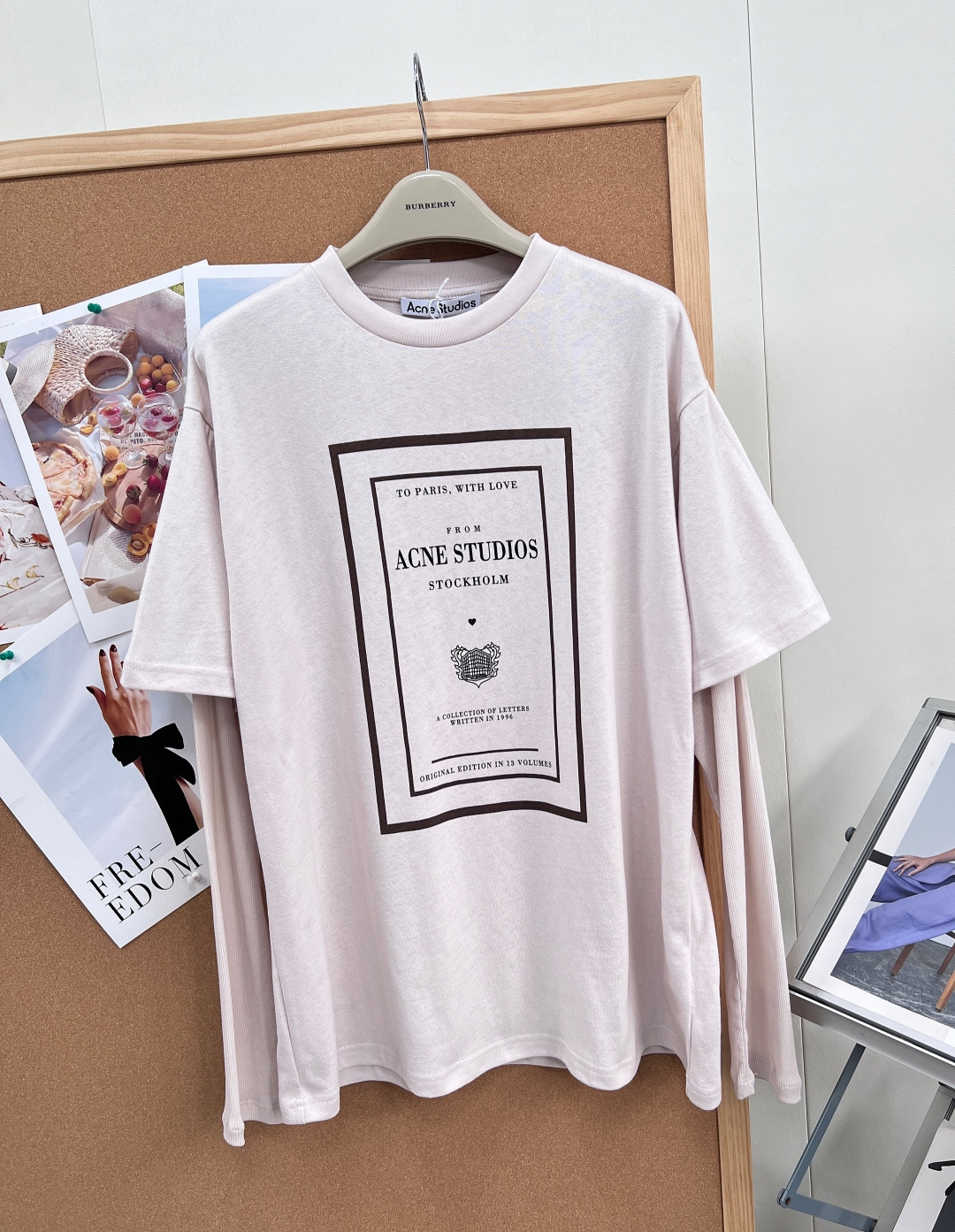 🆕 ACNE STUDIO 七夕限定款复古假两件网纱长袖T恤在银河倾泻的浪漫季，让ACNE STUDIO