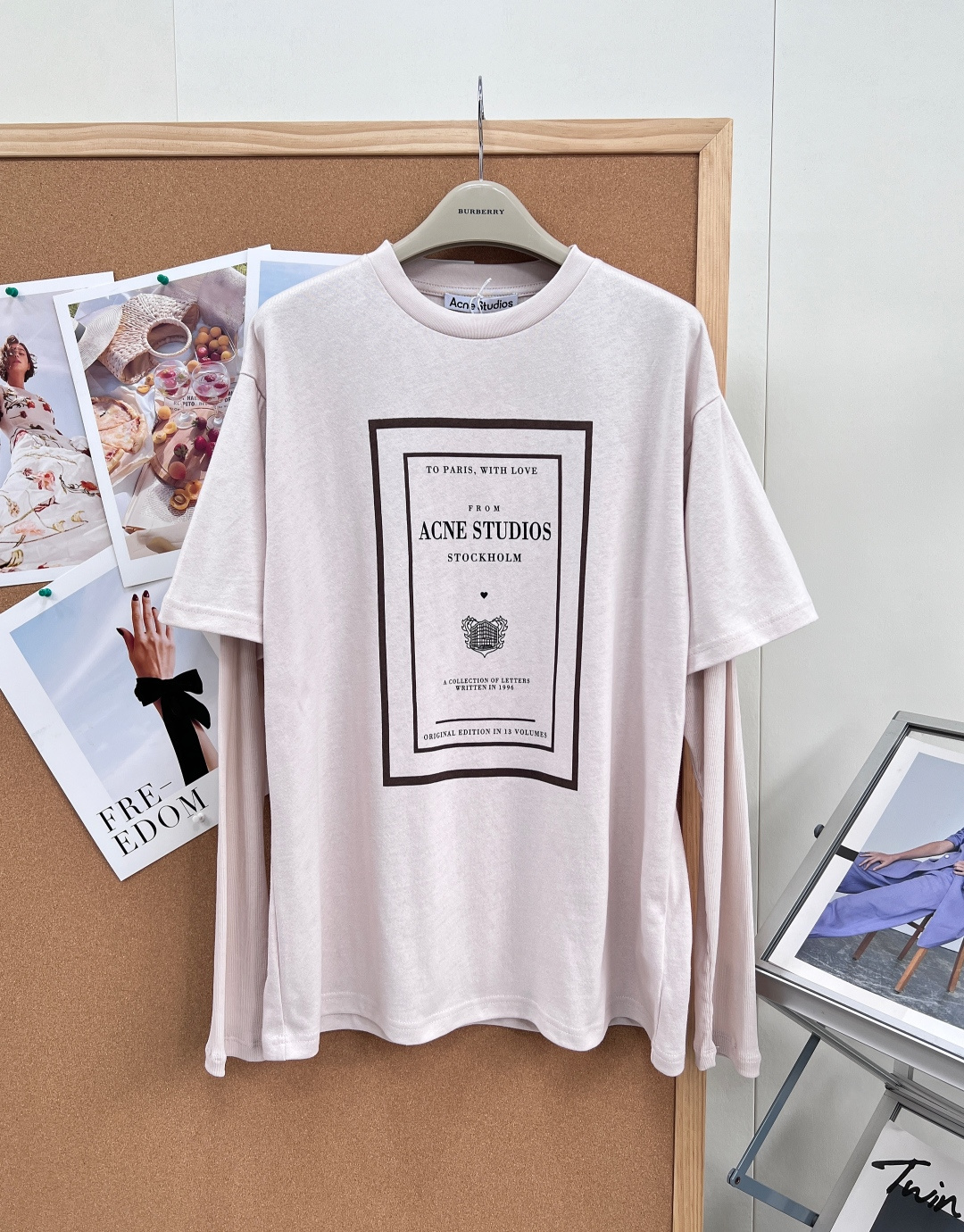 🆕 ACNE STUDIO 七夕限定款复古假两件网纱长袖T恤在银河倾泻的浪漫季，让ACNE STUDIO