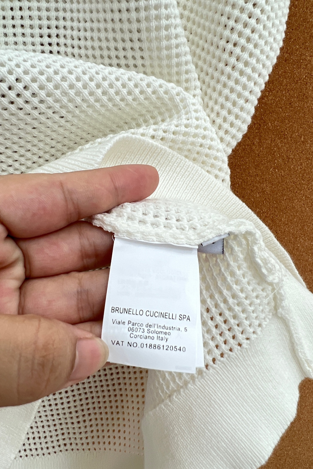 🆕Brunello Cucinelli新款撞色U领网格镂空针织背心，极简松弛通勤刚需，干净奶白透气网格针