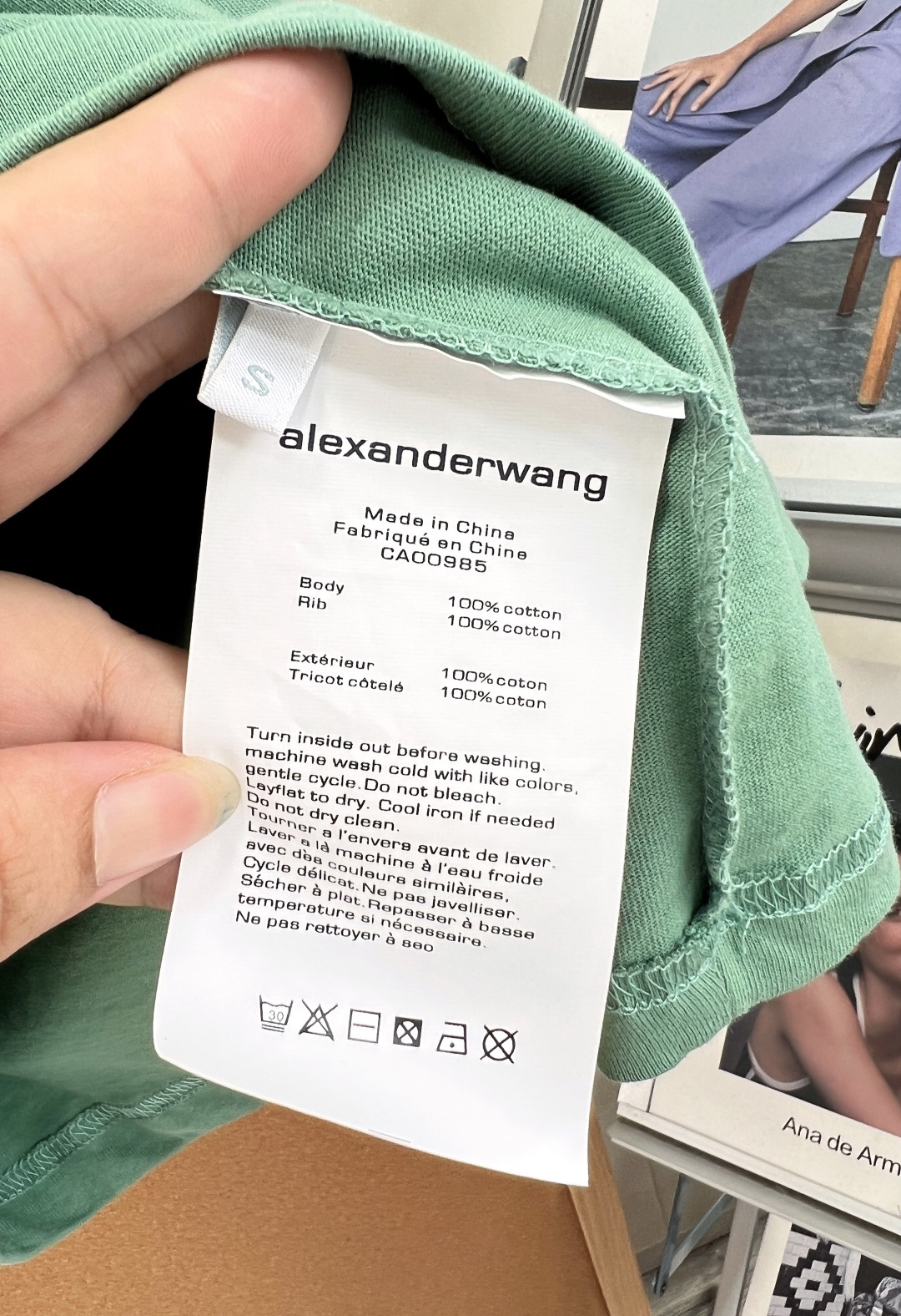 🆕Alexander Wang 2026新款发泡斜字母短袖，全新发泡印花系列，正面斜向倒置品牌标识搭配n