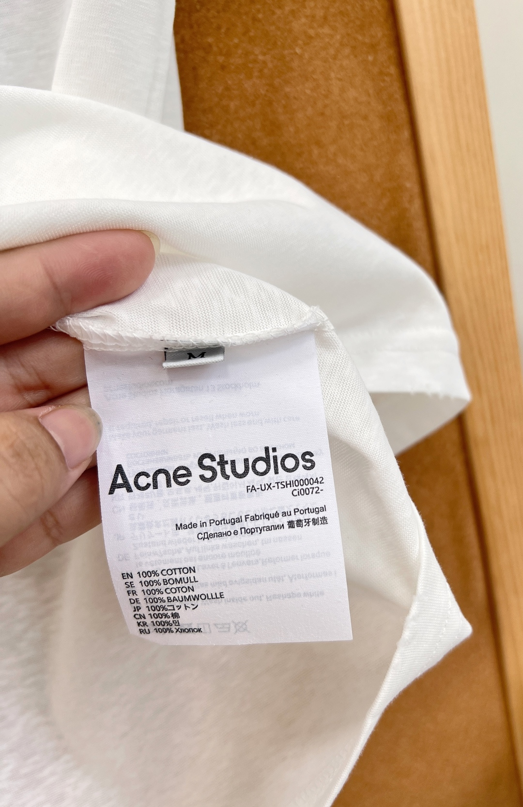 🆕Acne Studios 新款1996复古磨边修身短T，黑白经典双色，北欧极简风天花板基础短袖，细节直